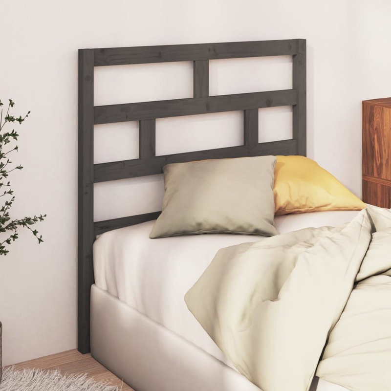Macintyre Solid Wood Headboard, Grey, 96 x 100 cm