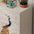 Hand-Painted Peacock Five-Drawer Accent Chest