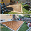 Carreaux de terrasse imbriqués en bois d'acacia massif, plancher extérieur à motif diagonal de 12 po x 12 po pour patio, balcon et bord de piscine (paquet de 60) - toutes saisons, imperméables et antidérapants - Installation facile à verrou, aucun outil nécessaire