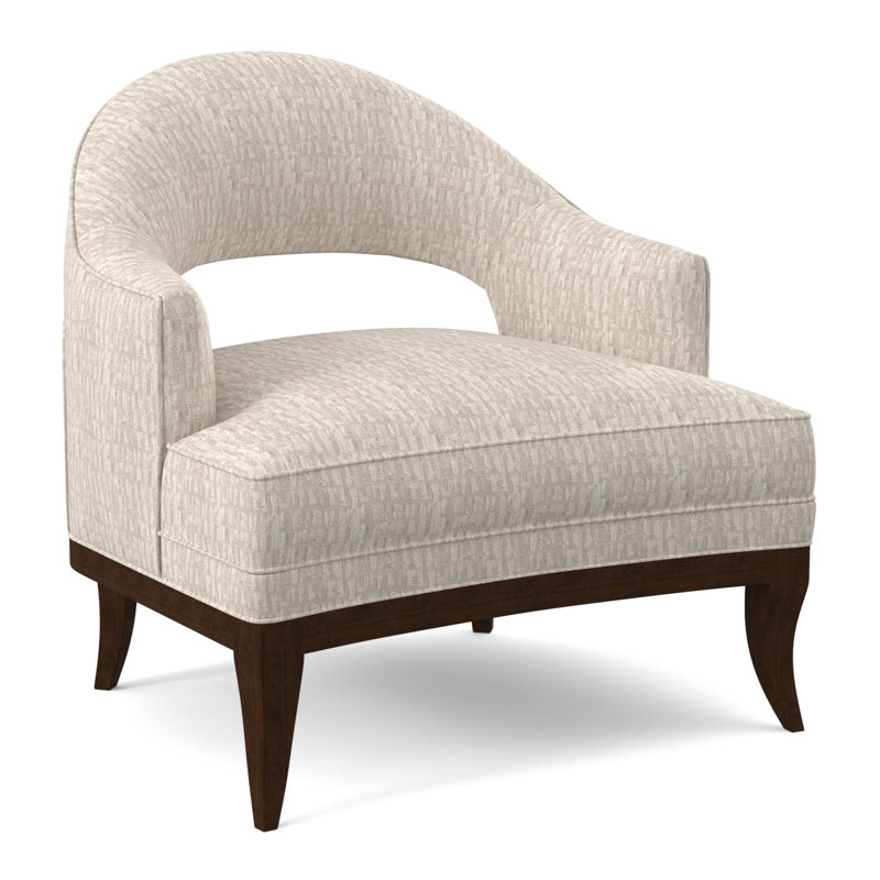 Fauteuil Mariposa, Noyer américain, Viscose brume blanche