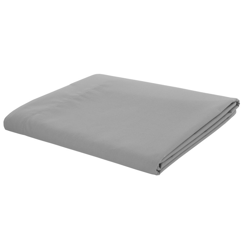 Easy Iron Percale Flat Sheet, Single (3'), Grey
