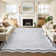 Bordered Design Machine Washable Rug with Rubber Backing for Living Room Modern Non-Slip Dining Room Rug Easy-Cleaning Floor Carpet for Bedroom