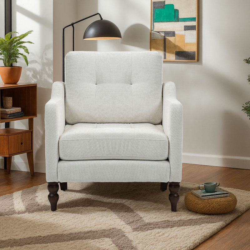 Chaise rembourrée Comfy Chenille, Beige