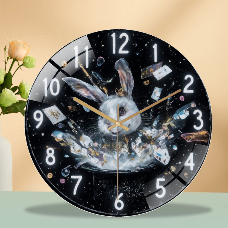 Horloge murale en verre 12 po