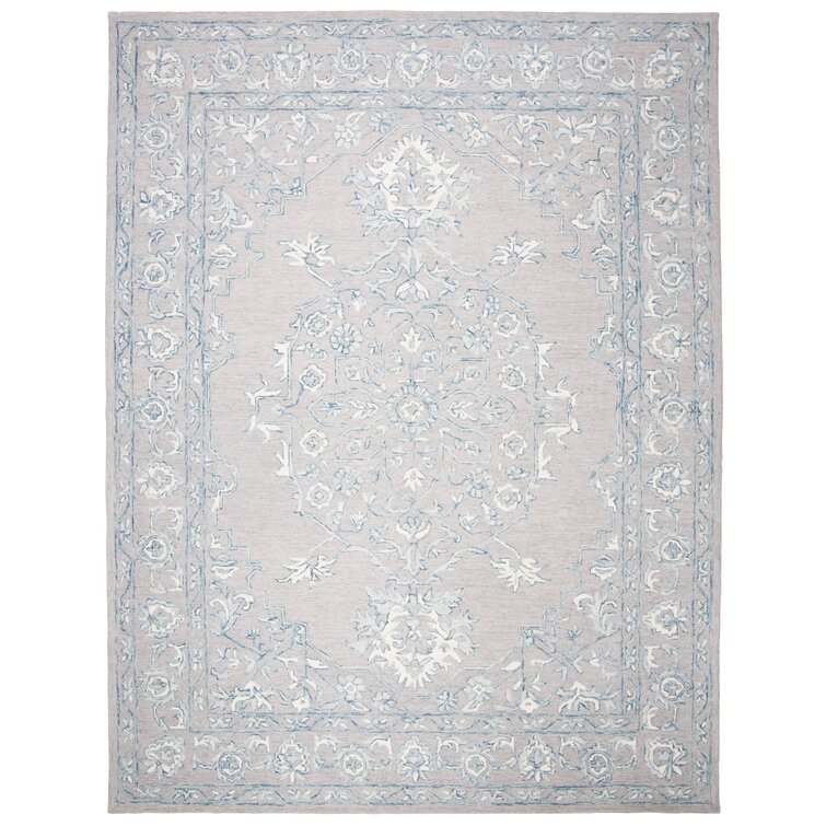 Edwa Oriental Light Gray Area Rug Alcott Hill Rug Size: Rectangle 9' x 12