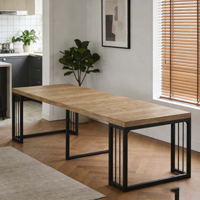 23.62" - 118" Stretching Length, Modern Extendable Dining Table