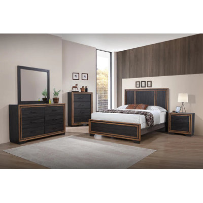 Ensemble de chambre avec grand lit 4 pièces Wareham