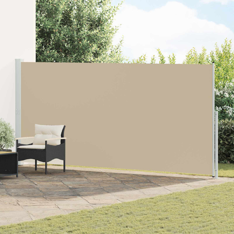 Auvent latéral rétractable en polyester vidaXL, 78,74 po x 196,85 po, Beige