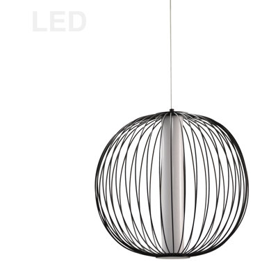 Luminaire suspendu sphérique unique et remarquable à 4 lumières DEL