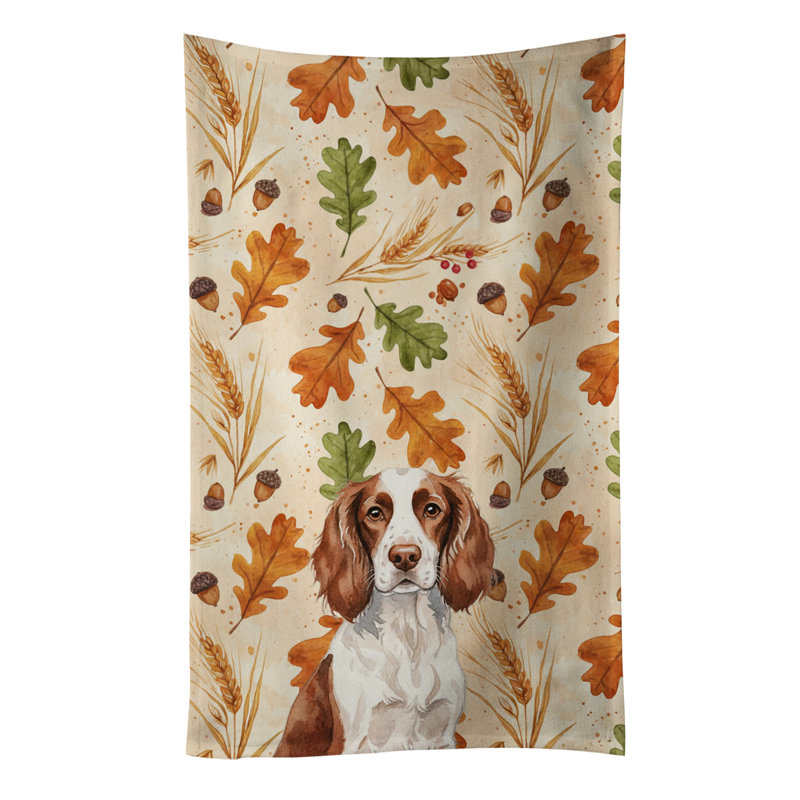 Serviette de cuisine tricolore Sheltie, Foie et épagneul anglais blanc Springer