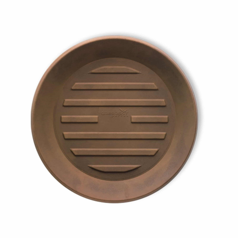 Circular Universal Round Planter Saucer, 1" H x 11" W x 11" D, Rust