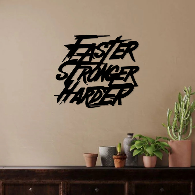 «Faster Stronger Harder», art mural, Black