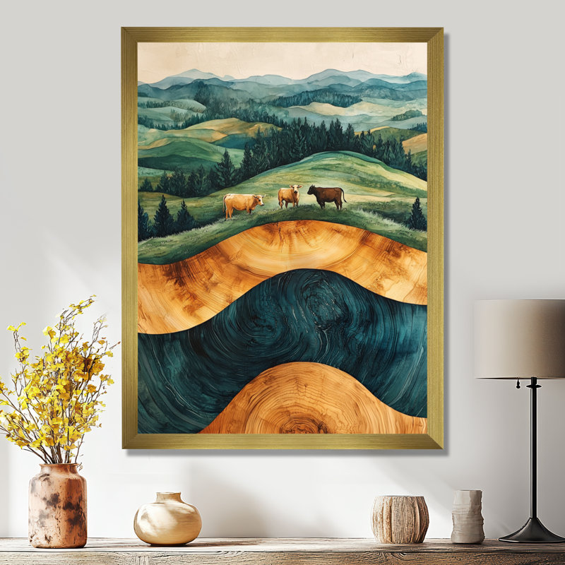 Gorav - Animals Canvas Art Print, 44" H x 34" W, Reproduction encadrée d'une seule photo, Gold