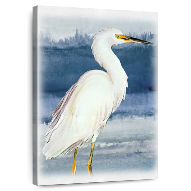 Brampt Blue On Blue Heron II, 36" H x 24" W
