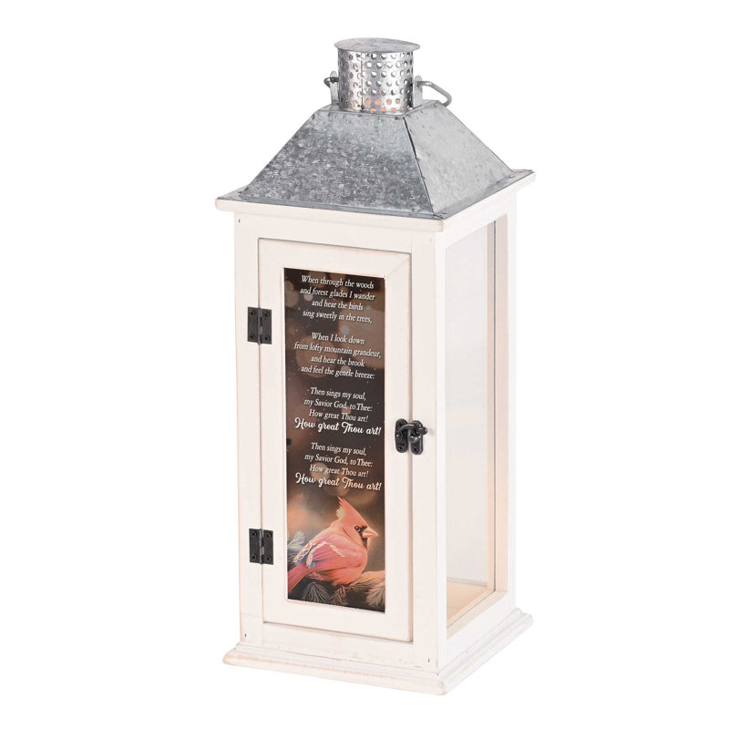 17'' H Tabletop Lantern with Candle Included