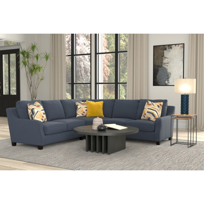 Foley - Canapé modulaire 3 pièces avec sièges confortables et 4 coussins décoratifs inclus
