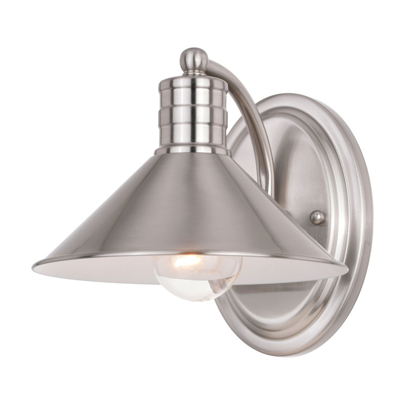 Tamar Dimmable Vanity Light, Satin Nickel and Matte White, 1