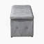 Ensemble de repose-pieds rectangulaire 1 pièce en velours court avec 2 repose-pieds (gris clair)