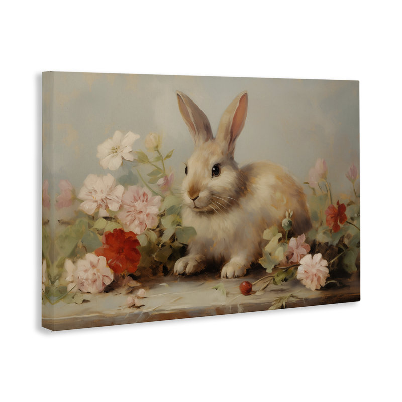 "Pâques" avec art floral, conception par Arlington Prints, H 30 po x l 45 po