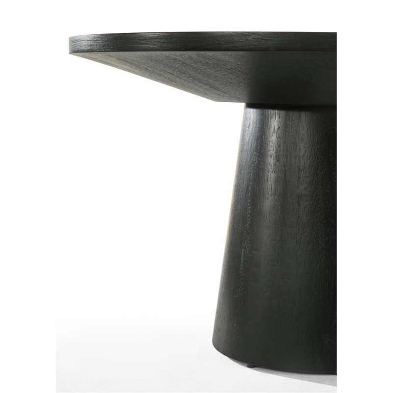 Jacopo Ebony Black 3-Piece Coffee, End, & Console Table Set With Pedestal Base