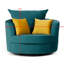 Laci Velvet Swivel Armchair-481397578