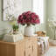 Pivoines artificielles en soie dans un vase, décoration florale pour centre de table de mariage Boho-816163572
