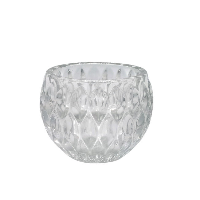 Vase en verre texturé Kendi, Bulle transparente