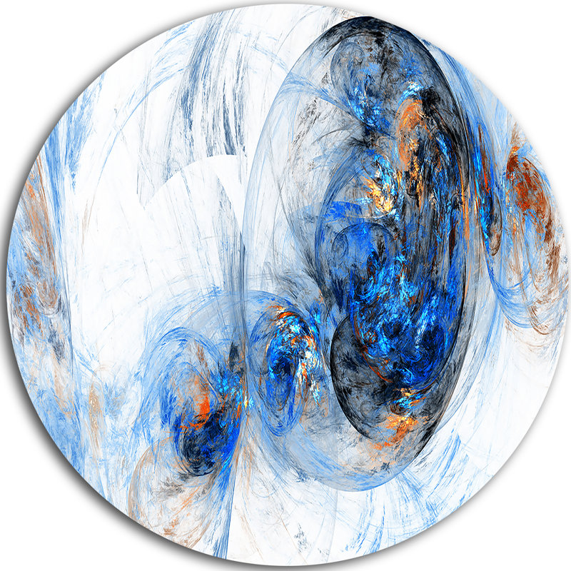 « color fumée blue blue », impression sur métal, H 38 po x l 38 po x P 1 po