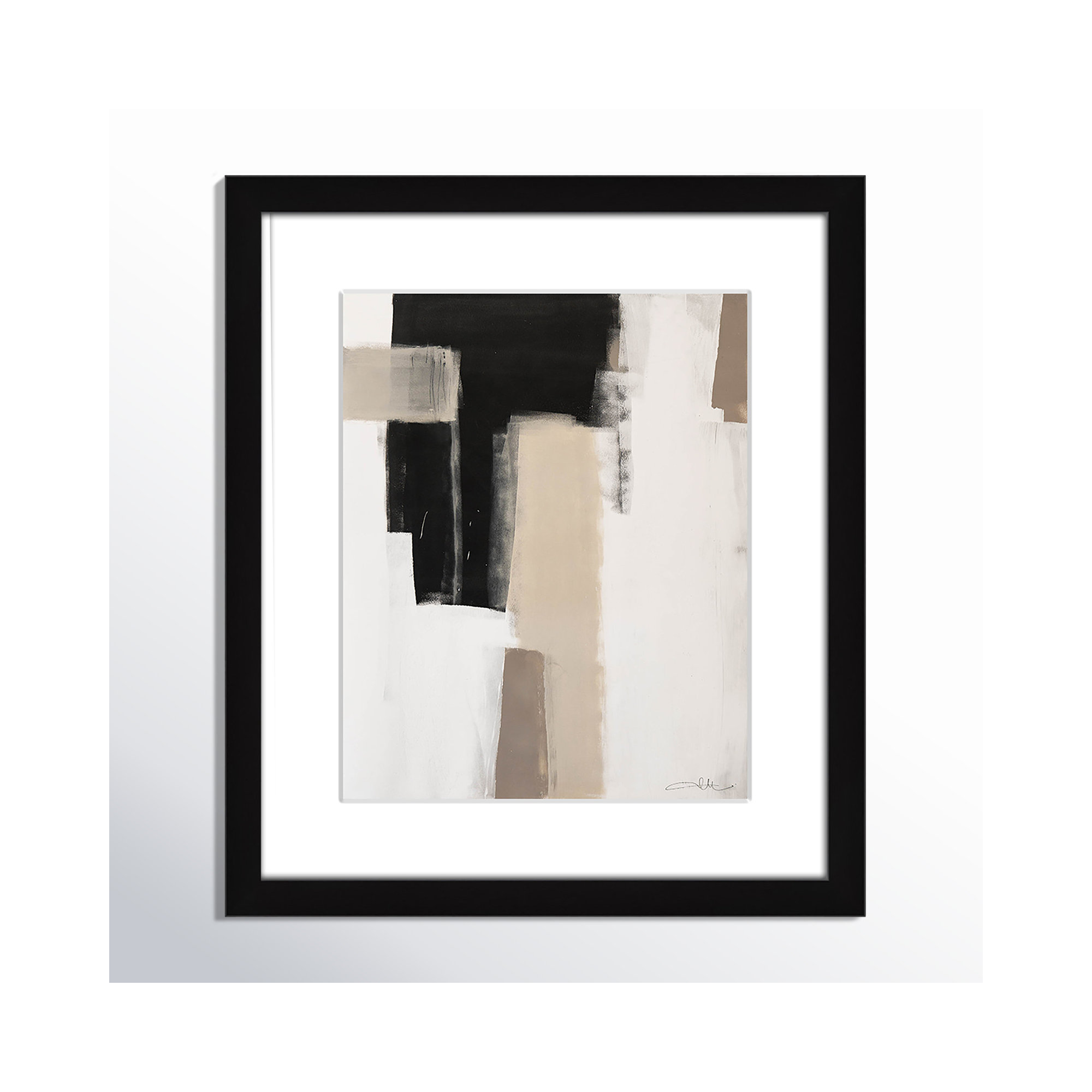 Earth Scapes I by Casa Fine Arts, Black Matted Picture Framed, 15" H x 13" W x 1.25" D