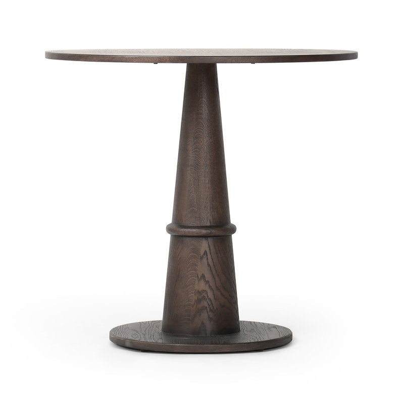 Table de salle à manger Beverly, Placage de chêne brun, H 30 po x L 32 po x l 32 po