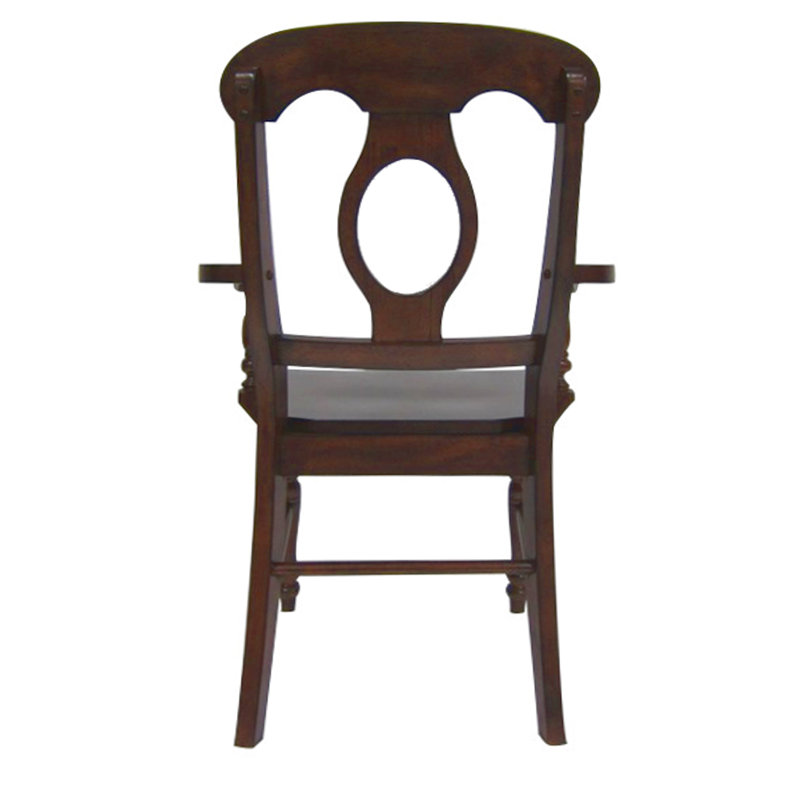 Littoral 17.5'' H Solid Wood Armchair, Chestnut