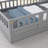 Twin Size Montessori Floor Bed With High Security Barrier & Door, Gray-97791977-97791976