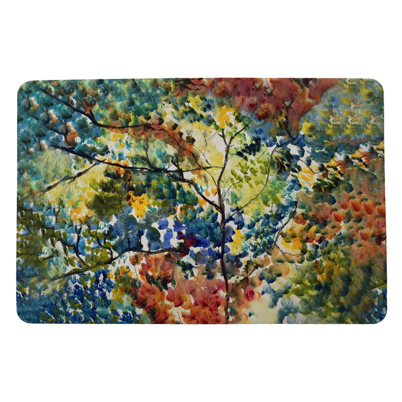 Paillasson antidérapant pour l'intérieur et l'extérieur 26 po x 18 po Fall Leaves