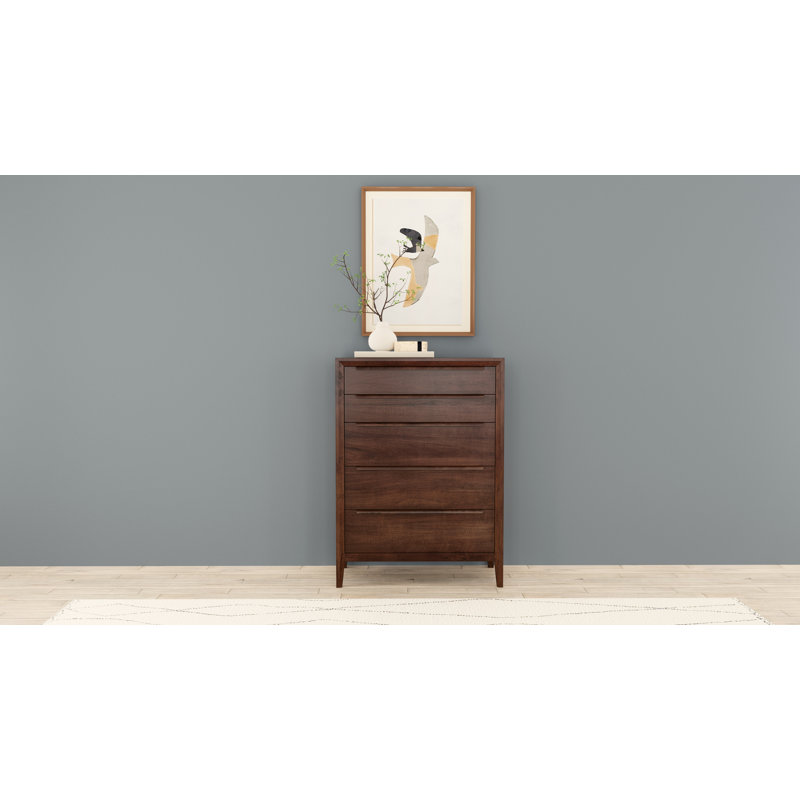 Ralston 53" H 5-Drawer Walnut Chest