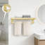 Porte-serviettes double avec barre à serviettes, quincaillerie de salle de bain en acier inoxydable doré brossé de 23,6 po et accessoires pour le rangement de salle de bain moderne-938807235