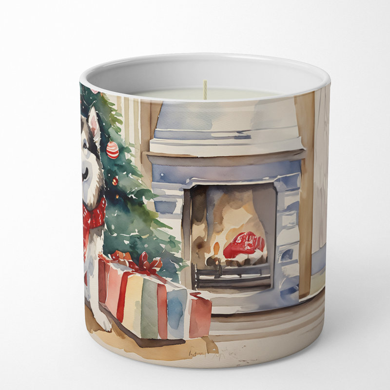 Christmas Tree Scented Tumbler Candle with Ceramic Holder