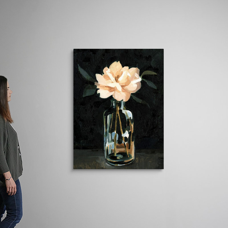 Reproduction d’art sur toile, "Dark rose arrangement I" par Emma Caroline, Toile tendue, H 48 po x l 36 po x P 1,25 po