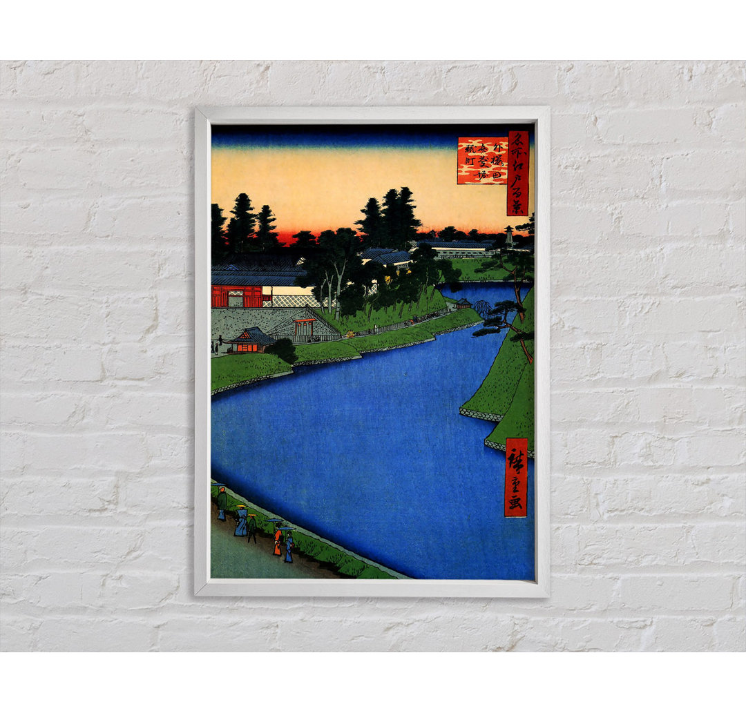 Hiroshige Benkei Moat - Einzelner Bilderrahmen Kunstdrucke auf Leinwand