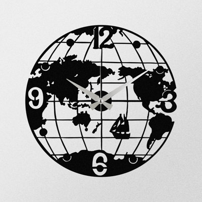 Horloge murale élégante en métal 18,9 po x 18,9 po | Fabrication 100% métal, épaisseur: 0,05 pouce | Nécessite 1 pile AA (non incluse) | Parfait pour les décors modernes et les espaces de vie