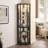 Lighted Corner Curio Cabinet - Elegant Glass Display Case for Living Room & Bar Storage - Perfect for Antique Collections & Wine - Includes Built-in Lighting-790045312