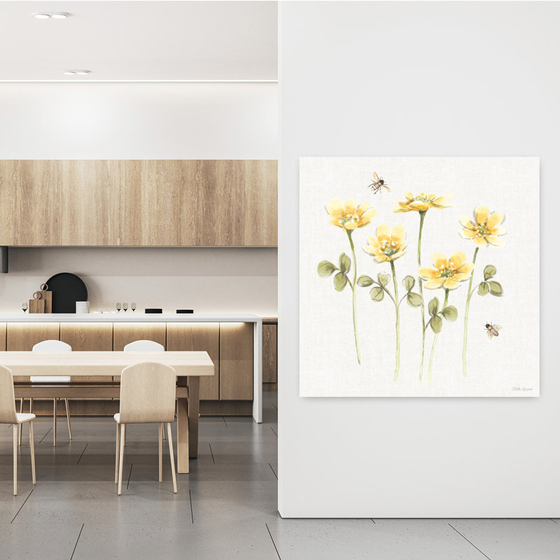 Art jardin doux miel X avec abeilles, H 48 po x l 48 po