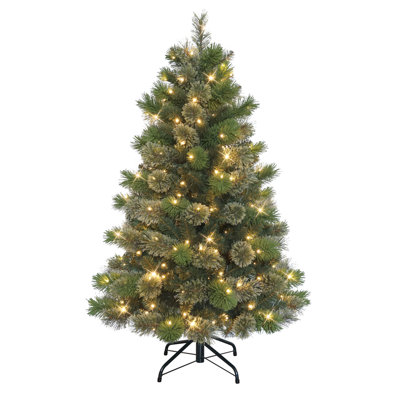 4.5' Pre-Lit Artificial Oklahoma Pine Tree