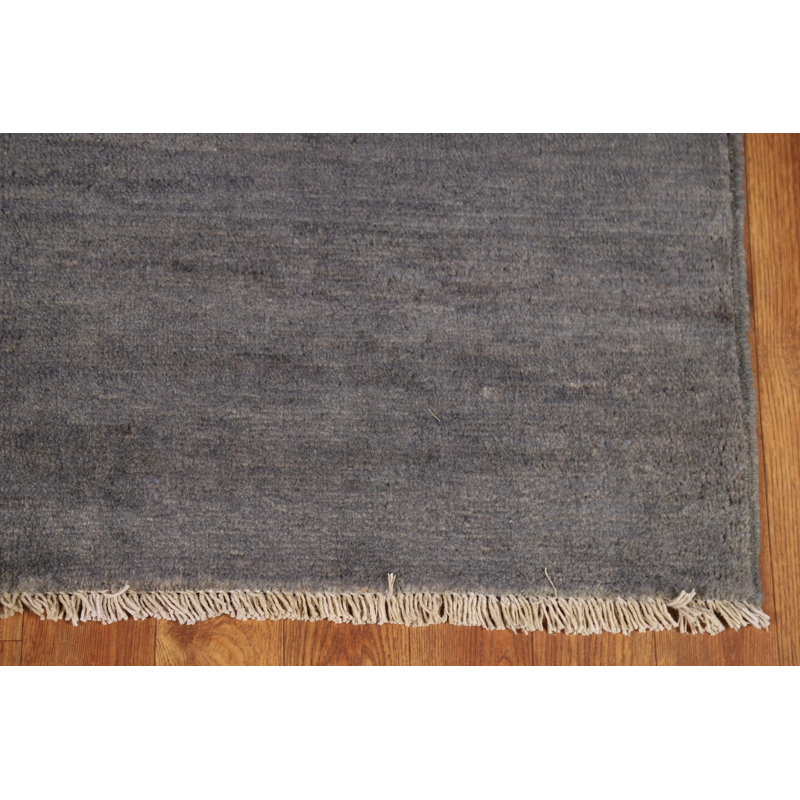 Tapis gris et bleu Gabbeh