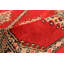 Tapis décoratif en laine de conception unique noué à la main New Age de 3 pi 1 po X 4 pi 10 po en rouge
