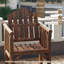 Fauteuil d'extérieur en bois avec accoudoirs et dossier haut inclinable pour porche brun-1258651175-1258651176
