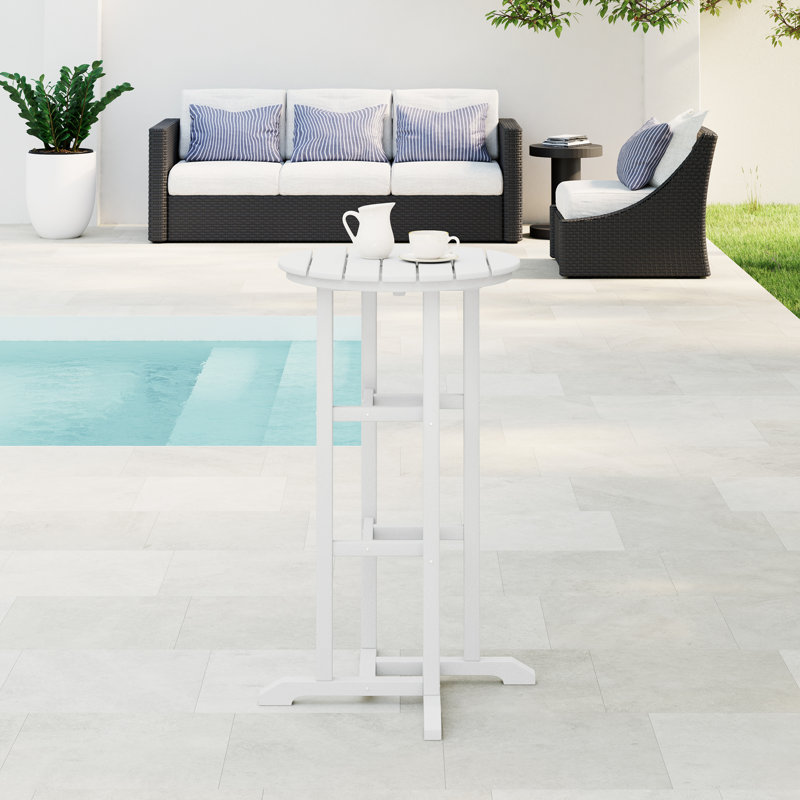 Table de bar d'extérieur Laguna, Blanc, 37'' H X 27'' D X 27'' W