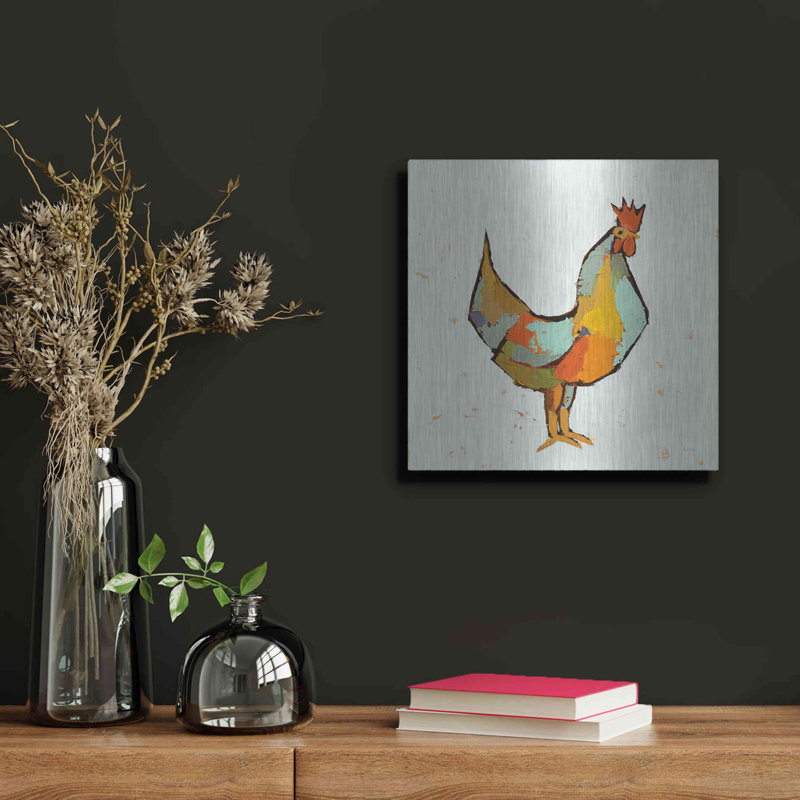 «The Strutter On White» par Phyllis Adams, H 12 po x l 12 po