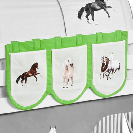Pferde Bunk Bed Accessory, Green/Beige