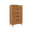 Haven 5 Drawer Dresser with Black Handle, Pecan-1093887938