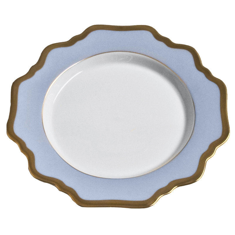 Annas Palette Porcelain Bread And Butter Plate, Sky Blue